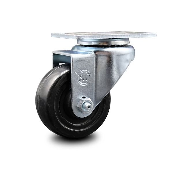 3.5 Inch Hard Rubber Wheel Swivel Top Plate Caster